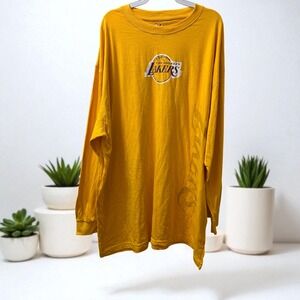 Majestic NBA Los Angeles‎ Lakers Long Sleeve T-Shirt Graphic Tee 4X